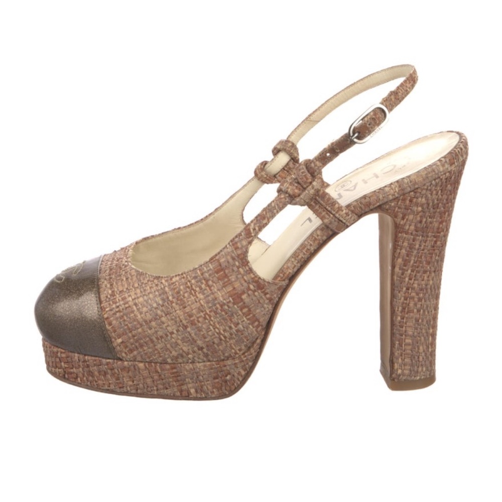 Chanel Interlocking Cc Slingback Pumps - image 3